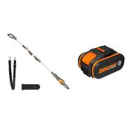 WORX - Elagueuse/tronçonneuse sur tige télescopique 20V - WG349.9 -⌀ 20 cm & Batterie Lithium-Ion 20V - 4Ah - WA3553