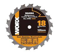 WORX Lame de scie circulaire multimatériaux WA8304 Ø120 mm | Coupe le bois, le métal et les tuiles, 120 mm, compatible WORXsaw