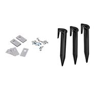 WORX - Lot de 12 Lames de Rechange d'origine - WA0190 - pour tondeuses Robots WORX LANDROID & Lot de 100 piquets de Fixation - WA0179 - Accessoires pour tondeuses Robots WORX LANDROID