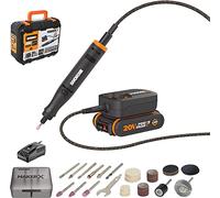 WORX MakerX Outil rotatif Brushless sans fil WX739 | Moteur Brushless, 20 accessoires, vitesse de 5 000 à 35 000 tr/min et batterie incluse