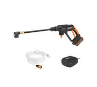 WORX Nettoyeur à Pression sans Fil 20V WG621E, Pression Max de 24,2 Bar, puise l'eau n'importe où, léger et Compact, livré avec Batterie, Chargeur, Tuyau 5m, Lance Longue, buse à Jets Multiples