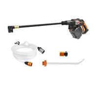 WORX Nettoyeur Haute Pression sans Fil Brushless 20V Hydroshot WG633E.9, Outil Mobile, Puise l'eau n'importe où, Tuyau 6m, Lance Longue, buse à Jets Multiples, Livré sans Batterie ni Chargeur