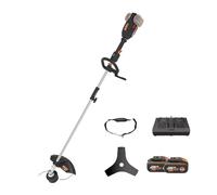 WORX Nitro - Débroussailleuse sans Fil -40V- 4Ah - Ø38cm - WG186E (2 Batteries 20V, Capot de Protection, poignée Amovible, tête Interchangeable, Compatible Outils et Batteries PowerShare)