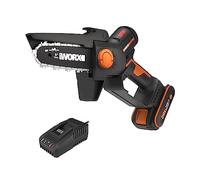 WORX NITRO - Elagueuse - Mini tronçonneuse sans fil 20V - Lame de 12 cm - WG325E.9 & Kit de démarrage pack Batterie et chargeur rapide 20V - PowerShare - WA3601