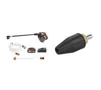 WORX Nitro - Nettoyeur Haute Pression Hydroshot sans Fil Brushless - 20V - 4.0Ah & Buse Turbo pour Nettoyeur Pression - WA4037 (Compatible avec Le Nettoyeur Pression Hydroshot