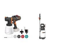 WORX Nitro - Pistolet à Peinture sans Fil Brushless 20V - WX020.9 & Pulvérisateur de Jardin sans Fil 20V - 5 litres - WG829E.9