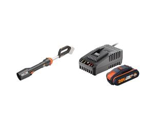 WORX Nitro - Souffleur de Feuilles mortes sans Fil - Brushless -20V-WG543E.9 & Kit de démarrage Pack Batterie et Chargeur Rapide 20V - PowerShare - WA3601