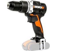 Perceuse à percussion sans fil WORX Nitro 18 V (20 V MAX), PowerShare, moteur sans balai, 60 Nm, mandrin 13 mm, vitesse variable, lumière LED, outil nu, WX352.9