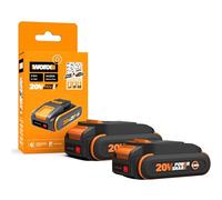 WORX Pack 2 Batteries PowerShare 20V 2 Ah WA3639.2 | Gestion intelligente des cellules, indicateur de charge et compatible PowerShare 20V, 40V et 80V MAX