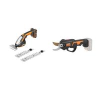 WORX - Pack Essentiel Jardin - Cisailles + Sécateur sans Fil 20V (WG801E + WG330E.9)