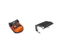 WORX - Pack LANDROID - 700m² - Tondeuse Robot connectée sans Fil LANDROID - WR167E + Extra [Garage Noir - protège de la Pluie et du Soleil]
