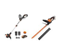 WORX - Pack Petits Prix Jardin - Coupe-Bordures + Taille-Haies sans Fil 20V (WG163E.1 + WG261E.9)