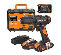 Perceuse-visseuse sans fil 20 V WORX WX370 50 Nm, avec coffret, 2 batteries 2 Ah et chargeur