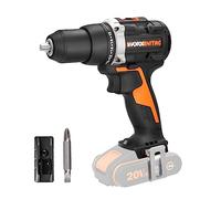 WORX Perceuse Visseuse sans Fil Brushless 20V WX102, Compacte et légère, Couple 60Nm, Mandrin 13mm, 2 vitesses, Lumière LED, Vissage et Dévissage, Livrée sans batterie ni chargeur