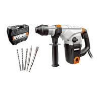 WORX Perforateur WX333 1250W - 5J, 32mm béton, mandrin 13mm, livré avec 2 burins et 3 forets SDS