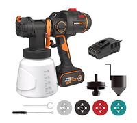 WORX Pistolet à Peinture sans Fil 20V WX020, Facile à Nettoyer, pour Grandes et Petites Surfaces, 3 Modes de Pulvérisation, Réservoir de 1L, Livré avec Batterie, Chargeur et 4 Buses