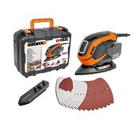 WORX - Ponceuse delta multifonction 65W - WX648.2 (puissante et compacte , avec microfiltre, système de fixation auto-aggripant, enlèvement de matière élevé sur bois, coffret de rangement