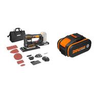 WORX - Ponceuse Multi Sans Fil - WX820.9-20V - 4000-10000/min Noir & Batterie Lithium-Ion 20V - 4Ah - WA3553