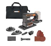 Worx Ponceuse multifonction sans fil 20V WX820.9 – Basic avec accessoires, sans batterie ni chargeur