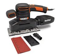 WORX Ponceuse Orbitale Electrique 250W WX641, Grand Diamètre Orbital, Jusqu'à 12000 mouvements/min, Vitesse Variable, Fixation Rapide de l'Abrasif, Confortable, Livrée Avec Accessoires