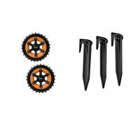 WORX - Roues lestées cramponnées WA0952 - & Lot De 100 Piquets De Fixation Pour Cbles Périphériques - WA0179 - Accessoires Pour Tondeuses Robots WORX LANDROID