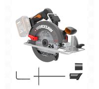 WORX Scie circulaire Brushless sans fil 40V WX533.9 | Lame 190 mm, moteur Brushless, frein électrique, éclairage LED et compatible PowerShare