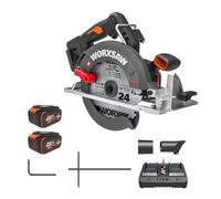 WORX Scie circulaire Brushless sans fil 40V WX533 | Lame 190 mm, moteur Brushless, frein électrique, LED et 2 batteries 4 Ah incluses