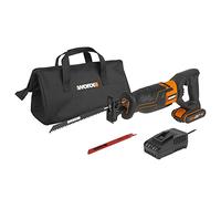 WORX - Scie sabre sans fil 20V - WX500 (Livrée avec batterie et chargeur, coupe max 190 mm, bois, métal, PVC)