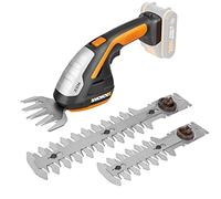 WORX Set Sculpte-Haies et Taille-Herbes sans Fil 20V WG801E.9, Taille-Haies 3 en 1, Set de 3 Lames avec malette de Transport, livré sans Batterie ni Chargeur