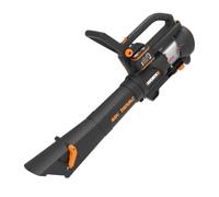 WORX Souffleur Aspirateur Broyeur sans Fil 40V WG588E.9 | Vitesse d'air jusqu'à 160 km/h, Débit max de 1010 m³/h, Sac de 45l, Moteur brushless, 2 vitesses, Sans batterie ni chargeur