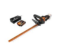 WORX - Taille-Haies sans Fil - 20V- Lame de 46 cm- WG261E.9 + Pack Batterie / Chargeur - 20V-2,5Ah (Poignées avec 2 Positions, Lame Double Action, Compatible avec Les Outils et Batteries PowerShare)