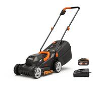 WORX Tondeuse sans Fil 20V 34 cm WG730E avec Batterie | Coupe jusqu'à 200 m² par charge, réglage centralisé de la hauteur et bac de 30 L