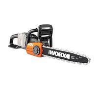WORX - Tronçonneuse sans fil 40V - 4Ah- WG384E - guide de 35 cm, 8 m/s (Livrée avec batterie et chargeur, brushless, légère et compacte, indicateur de niveau d'huile, auto-lubrification de la chaîne)