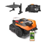 WORX Vision Cloud 2WD WR303E Robot tondeuse 300 m² sans fil périphérique + Garage + Cut-to-Zero (évitement d'obstacles par IA, navigation VSLAM + RTK Cloud, cartographie automatique, contrôle via app)