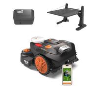 WORX Vision Cloud 2WD WR306E Robot Tondeuse 600 m² sans Fil périphérique + Garage + Antivol (évitement d'obstacles par IA, Navigation VSLAM + RTK Cloud, cartographie Automatique, Cut-to-Zero)