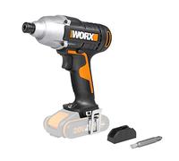 WORX Visseuse à Chocs sans Fil 20V WX291.9, Couple Max de 170 Nm, Mandrin ⌀6,35mm, Pour Vis, Ecrous et Boulons, Vitesse Variable, Compacte et Légère, Eclairage LED, Sans Batterie ni Chargeur