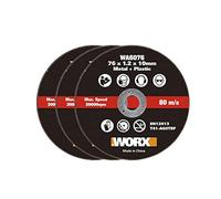 WORX Wa6076.3 Lot de 3 lames de coupe en métal pour hachoir WX801 76 mm