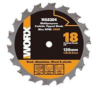 Worx wa8304worxsaw 120mm lame multi-usages: bois/métal/carrelageArgent en