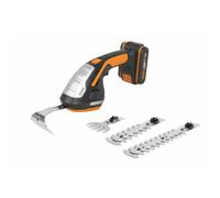 WORX Set Sculpte-Haies et Taille-Herbes sans Fil 20V WG801E, Taille-Haies 3 en 1, Set de 3 Lames avec malette de Transport, livré avec 1 Batterie 2Ah et Chargeur Rapide