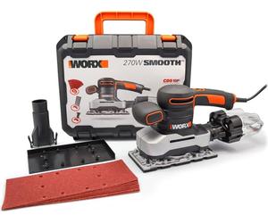WORX WX642.1 Ponceuse vibrante - Outil de ponçage ergonomique avec technologie cyclonique