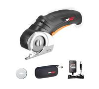 Worx Zipsnip WX082L.2 Ciseaux électriques sans fil, coupe-boîte en carton rechargeable, ciseaux puissants en tissu 4 V avec 2 lames de sécurité et sac de rangement