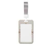 Woshuwo Porte-badge coulissant élégant en plastique rigide avec motif floral et flocon de neige pour infirmières et bureau