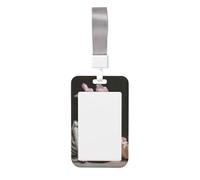 Woshuwo Porte-badge coulissant en plastique rigide avec petit nœud rose squelette citrouilles pour infirmières et bureau