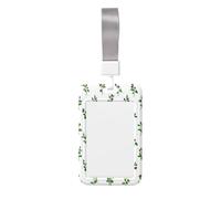 Woshuwo Porte-badge coulissant en plastique rigide avec petites roses et feuilles vertes pour infirmières ou bureau