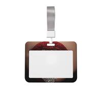 Woshuwo Porte-badge coulissant en plastique rigide rouge à lèvres et fourchette pour infirmières et bureau