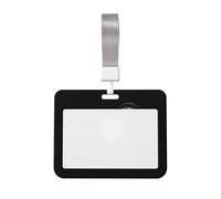 Woshuwo Porte-badge en plastique rigide avec deux yeux de dessin animé pour carte de travail pour infirmières et bureau