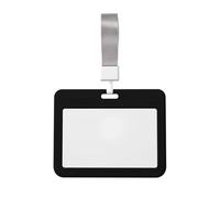 Woshuwo Porte-badge en plastique rigide avec motif yeux de dessin animé noir pour infirmières et bureau