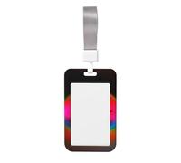 Woshuwo Porte-badge minimaliste coulissant en plastique rigide avec dessin de lèvres pour infirmières et bureau