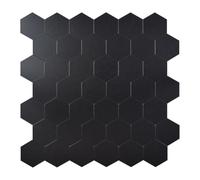 WoStick Carreaux métalliques, 4 mm d'épaisseur - Carreaux muraux autocollants avec finition métal brossé - Lot de 10 feuilles