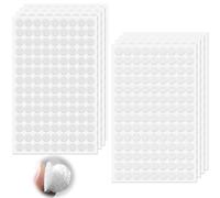 Wosyoodo 1008 Pcs Scratch Autocollant Rond, 10mm Scratch Autocollant Double Face, Pastille Scratch Autocollant, Scratch Adhésif, Autocollantes Arrière Dots Coins pour DIY, Artisanat